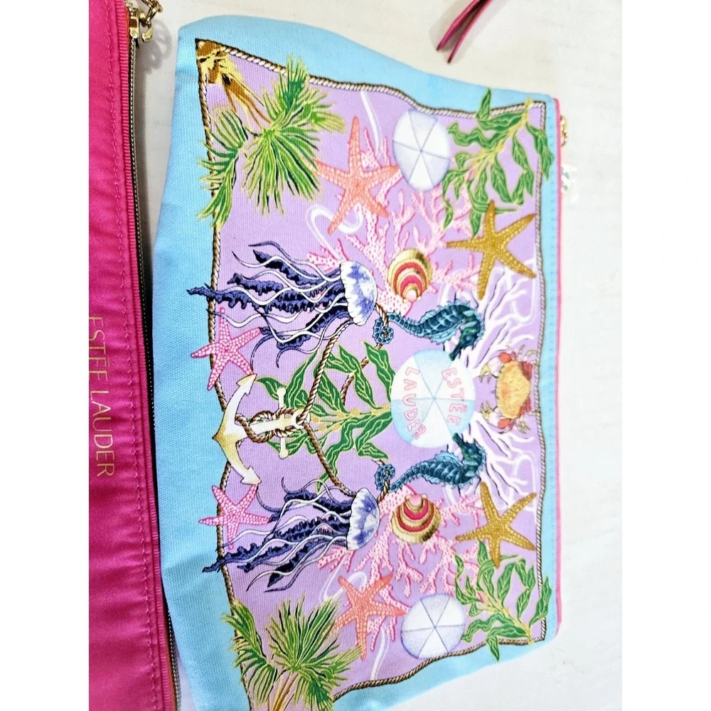NEW Estee Lauder Makeup Bags Lot Of 7 Unique Colors‎ And Designs